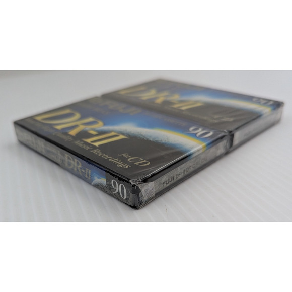 Fuji DR-II 90 Minute High Bias Blank Type II Audio Cassette Tapes 2 pack - Picture 3 of 3
